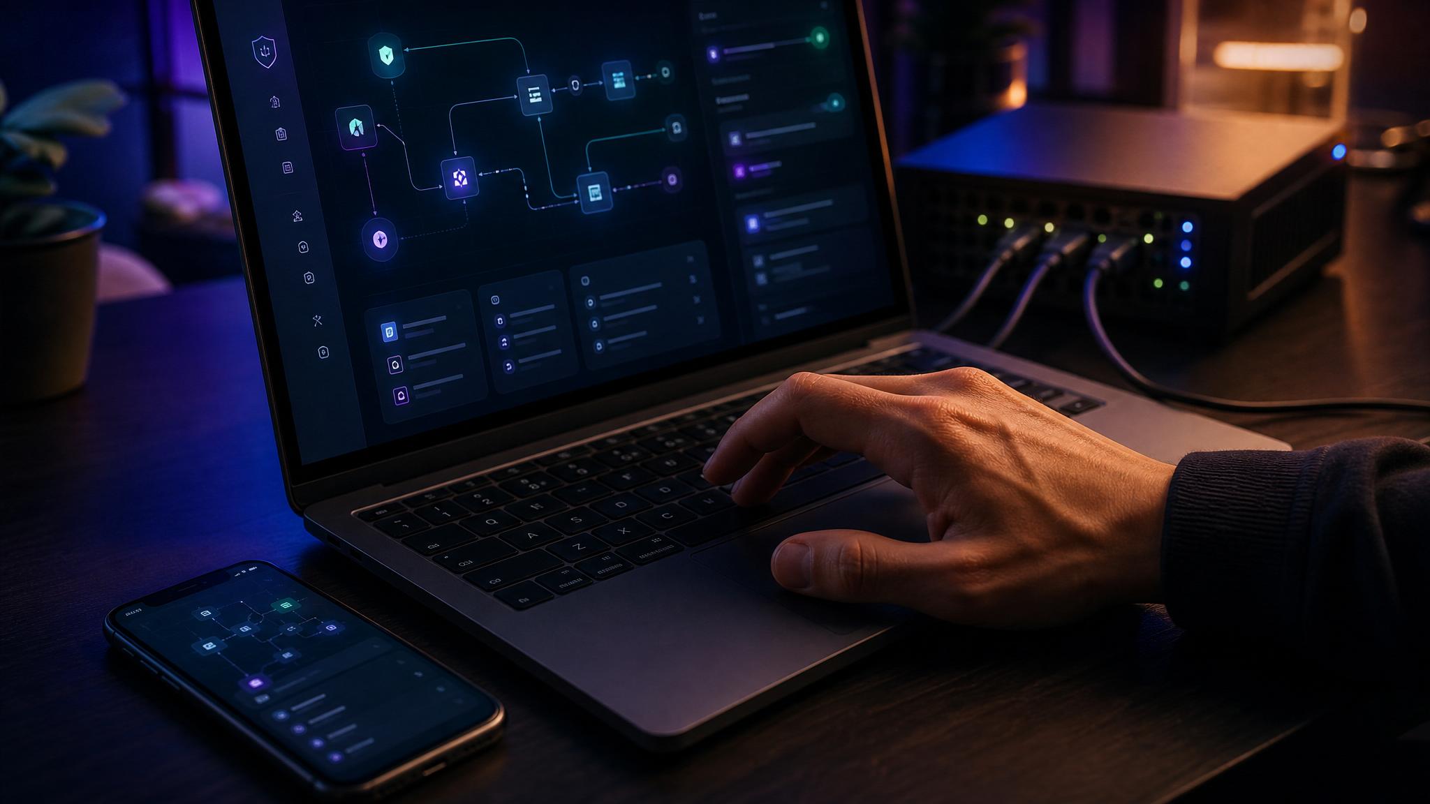 Fluxo digital de leads protegido por manutenção, automação e monitoramento